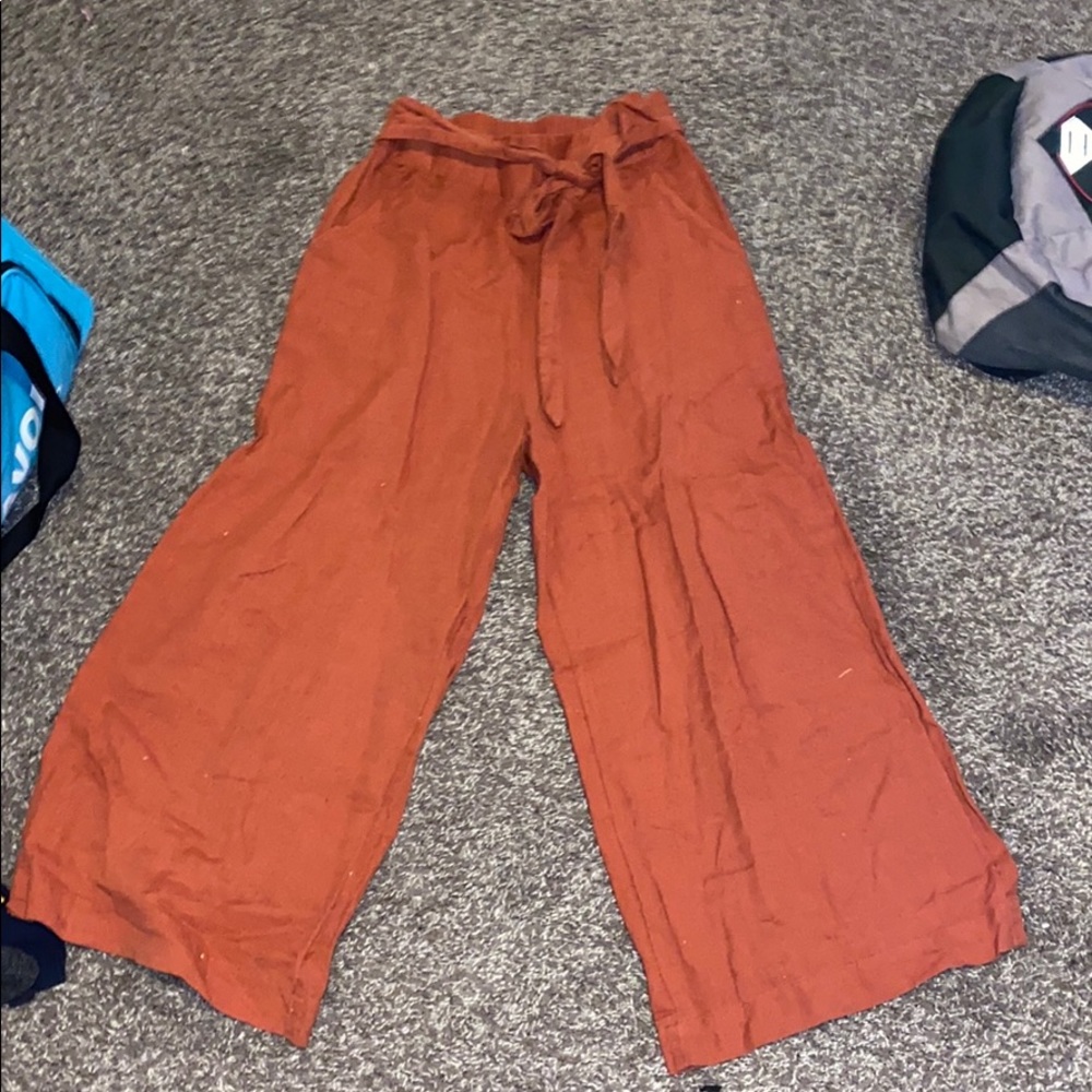 wide legged linen pants